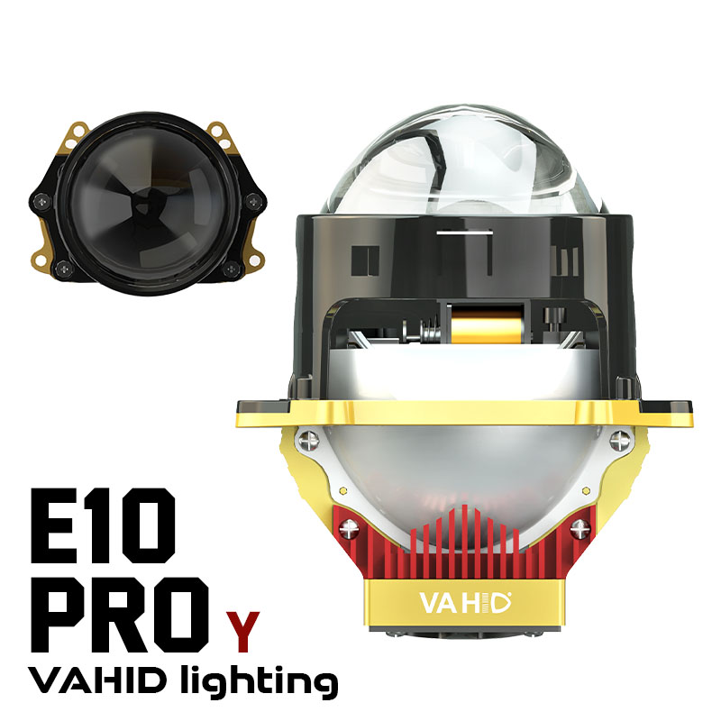 Proyector LED VAHID E10 Pro-Y de 3,0 pulgadas: alta luminosidad, doble reflector y diseño compacto para distintas condiciones climáticas