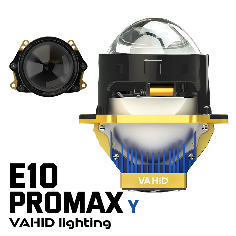 Proyector LED VAHID E10 Pro Max-Y de 3,0 pulgadas: máxima luminosidad, triple reflector y refrigeración de alto rendimiento