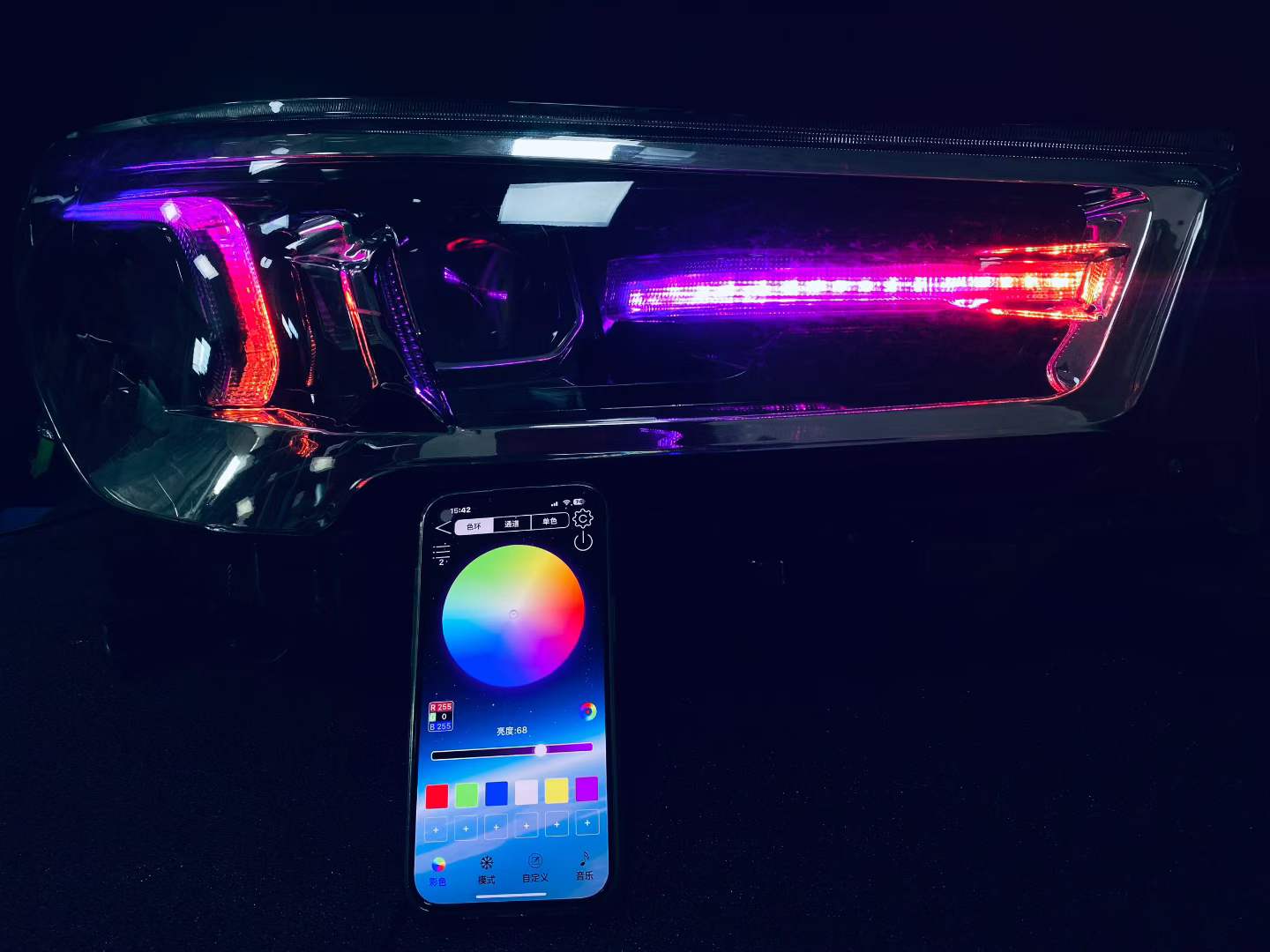 HILUX RGBW: luces diurnas DRL de acrílico RGBW para HILUX