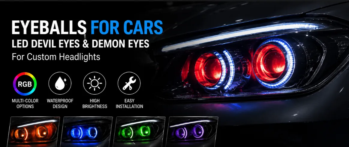 Ojos LED para autos: devil eyes y demon eyes para faros personalizados