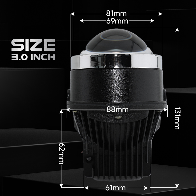 F10: proyector Bi-LED para neblinero de 3,0 pulgadas, de alta intensidad y resistente al agua