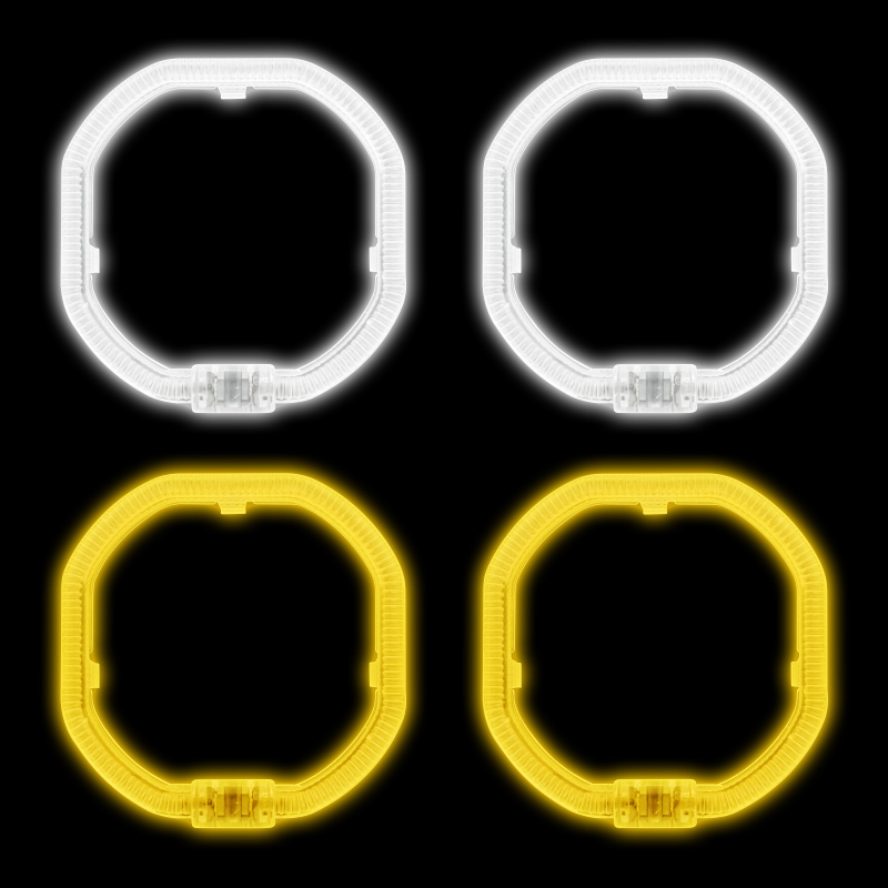 Ojos de ángel octagonales T5-80S en blanco/amarillo