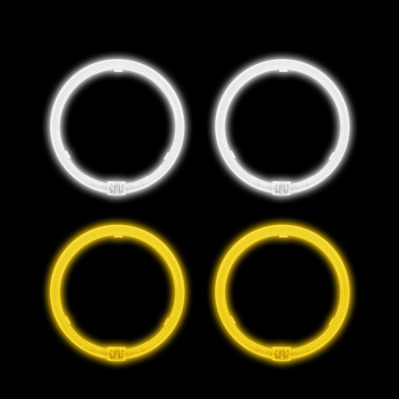 Ojos de ángel circulares T5-93 en blanco/amarillo