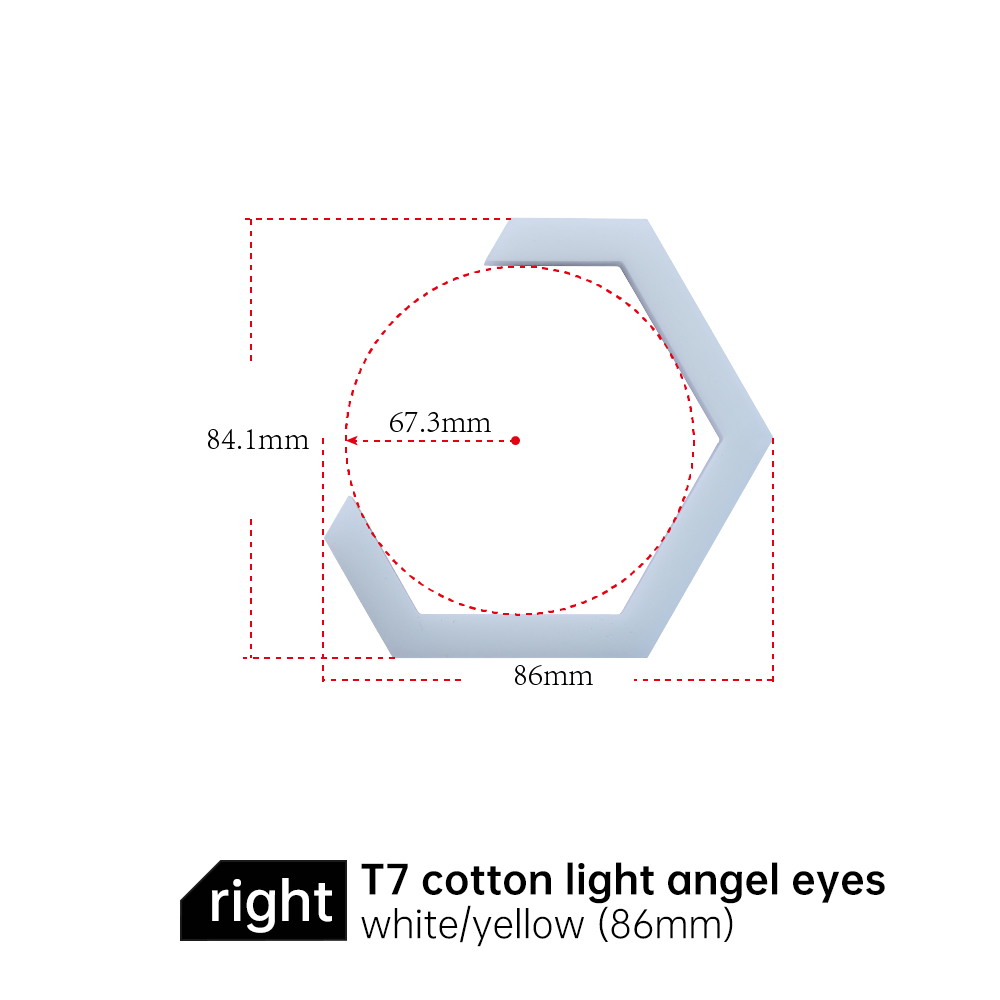 Ojos de ángel hexagonales T7-86MM