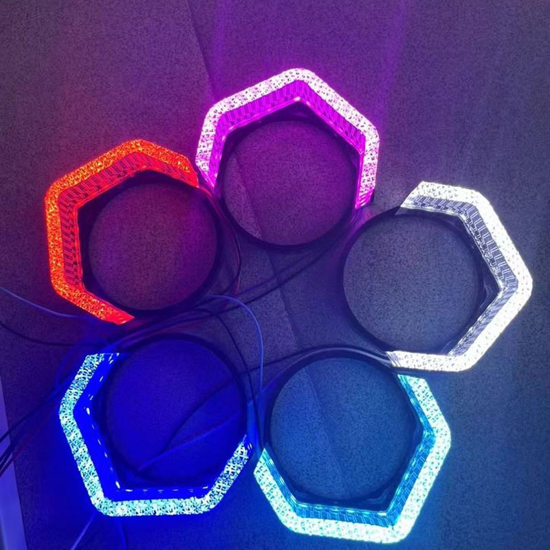 Cubiertas VAHID i8-V30 de 3,0 pulgadas con ojos de ángel 5D y aros hexagonales para retrofit de faros