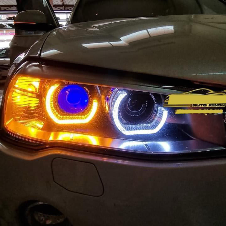 Aros VAHID i8-L de 2,5 pulgadas con ojos de ángel 5D estilo BMW y forma de L para personalizar faros