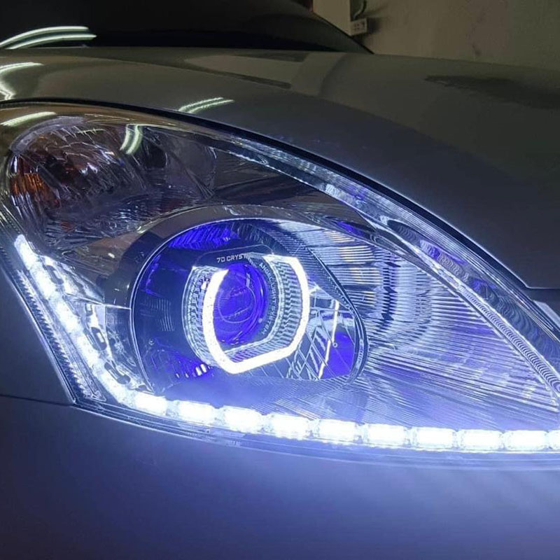 Cubiertas VAHID i6-U de 3,0 pulgadas con ojos de ángel 5D y aros estilo BMW para faros