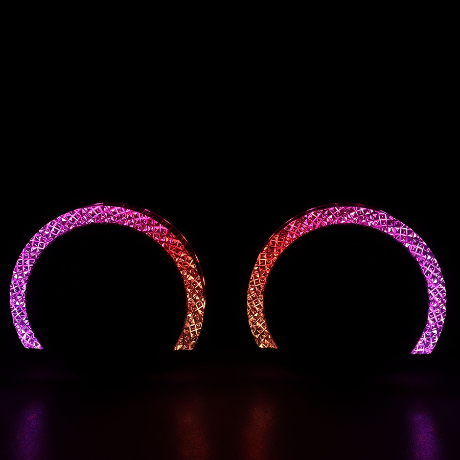 Cubiertas VAHID i9-C25 con ojos de ángel 5D y aros RGB para kits de retrofit de faros