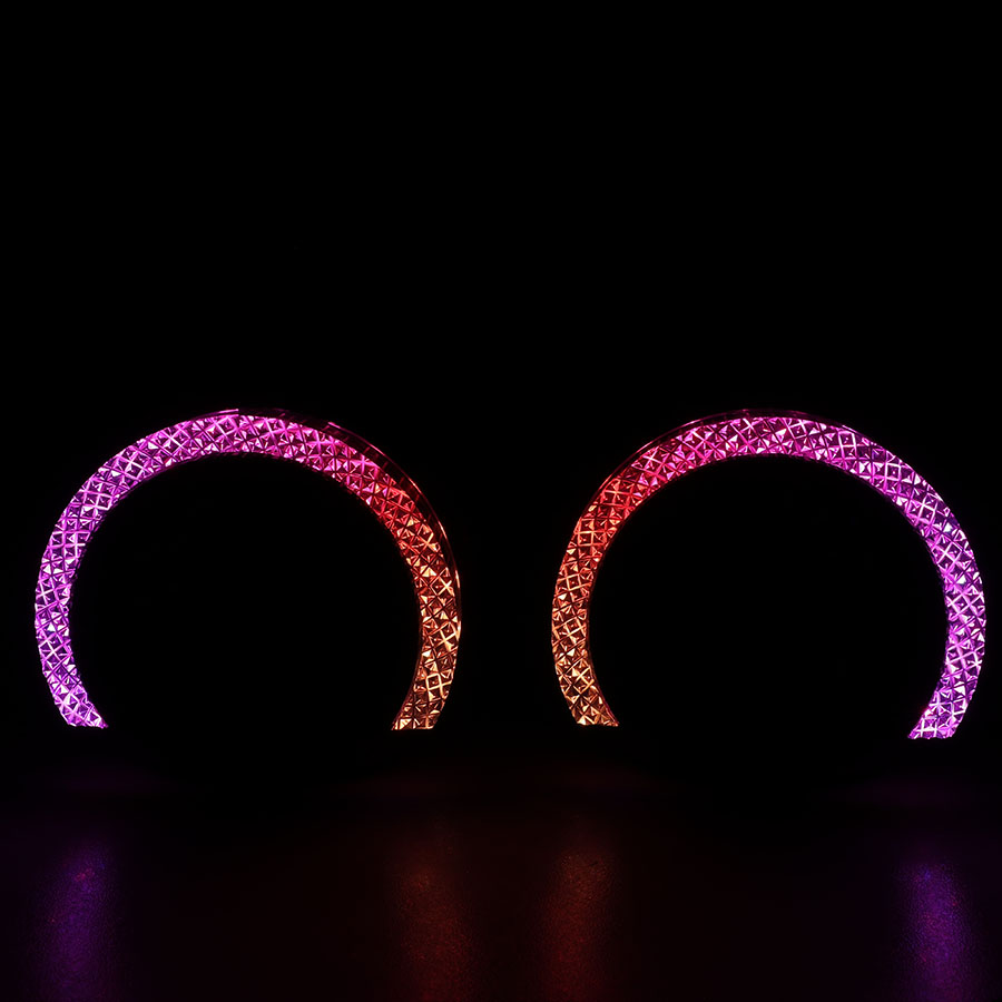 Cubiertas VAHID i9-C25 con ojos de ángel 5D y aros RGB para kits de retrofit de faros