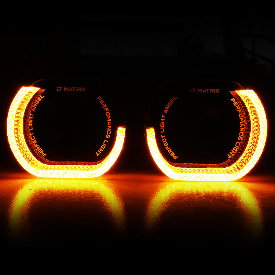 Cubiertas VAHID i7-L30 de 3,0 pulgadas con ojos de ángel 5D y aros estilo BMW para faros