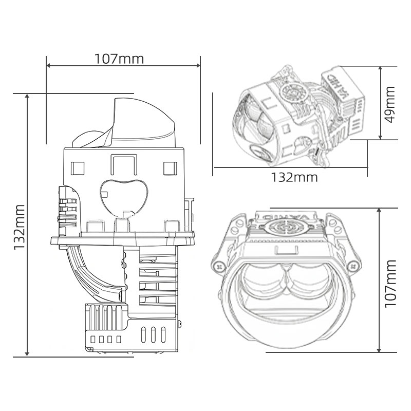 Proyector Bi-LED VAHID MS2 de 3,0 pulgadas
